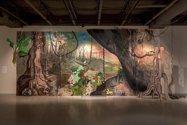 Sculpture artwork of a forest