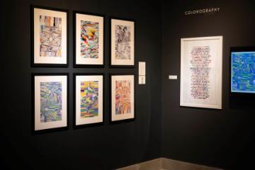 Digital artwork on display