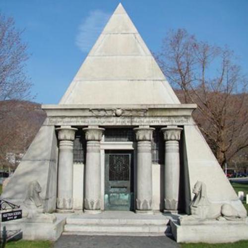 Revival tomb at West Point shaped like a pyramid