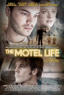 The Motel Life movie poster featuring pensive characters and the title in yellow text.