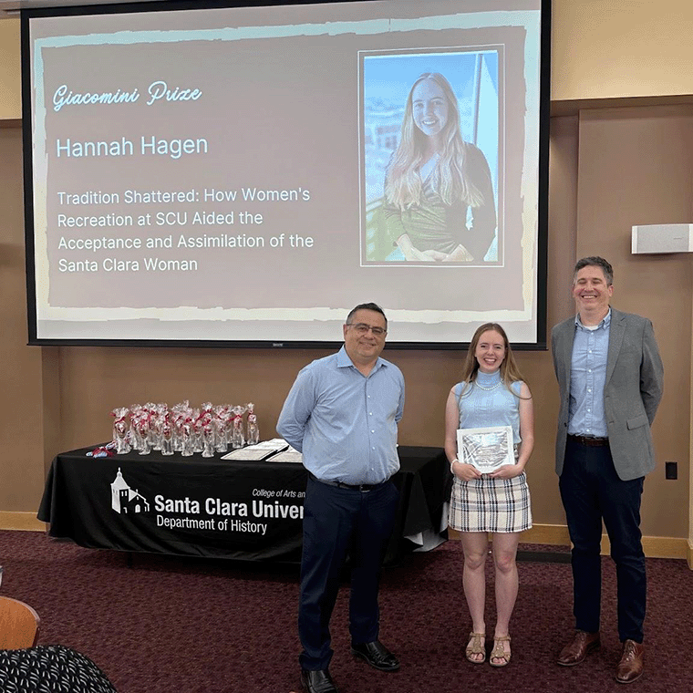 2023 GIacomini prize winner with History faculty