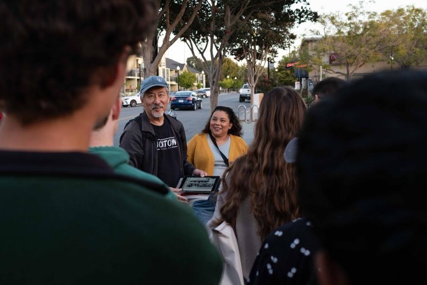 Curt Fukuda and Sonia Gomez in San Jose Japantown