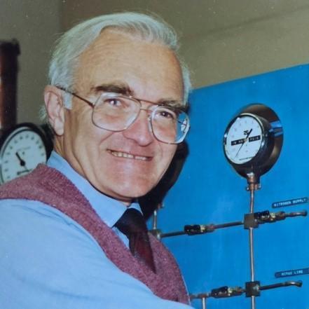 William Thomas Duffy Jr. in the physics lab.