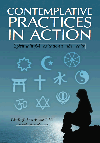 Contemplative Practices in Action book cover with religious symbols and a person sitting.