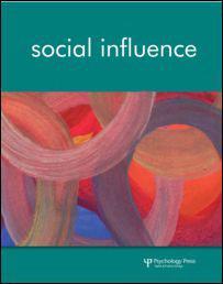 Colorful abstract shapes with the text social influence.