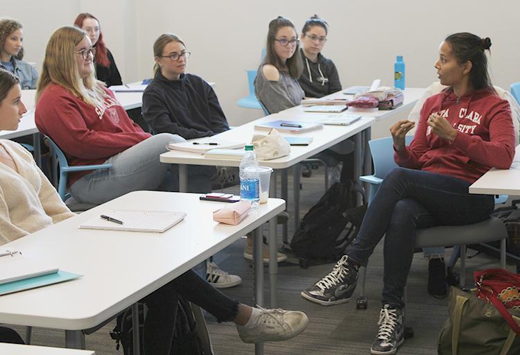 Rhiannon Giddens visited Danielle Morgan's Cultural Studies and Literary Theory class