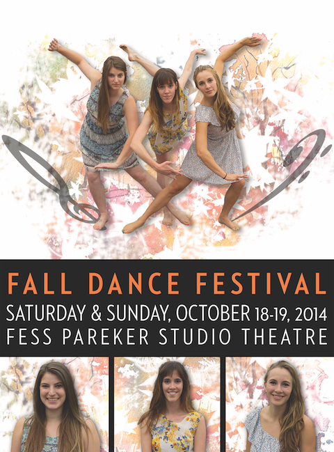 Fall Dance Festival 2015 cover with dancers and event details.

