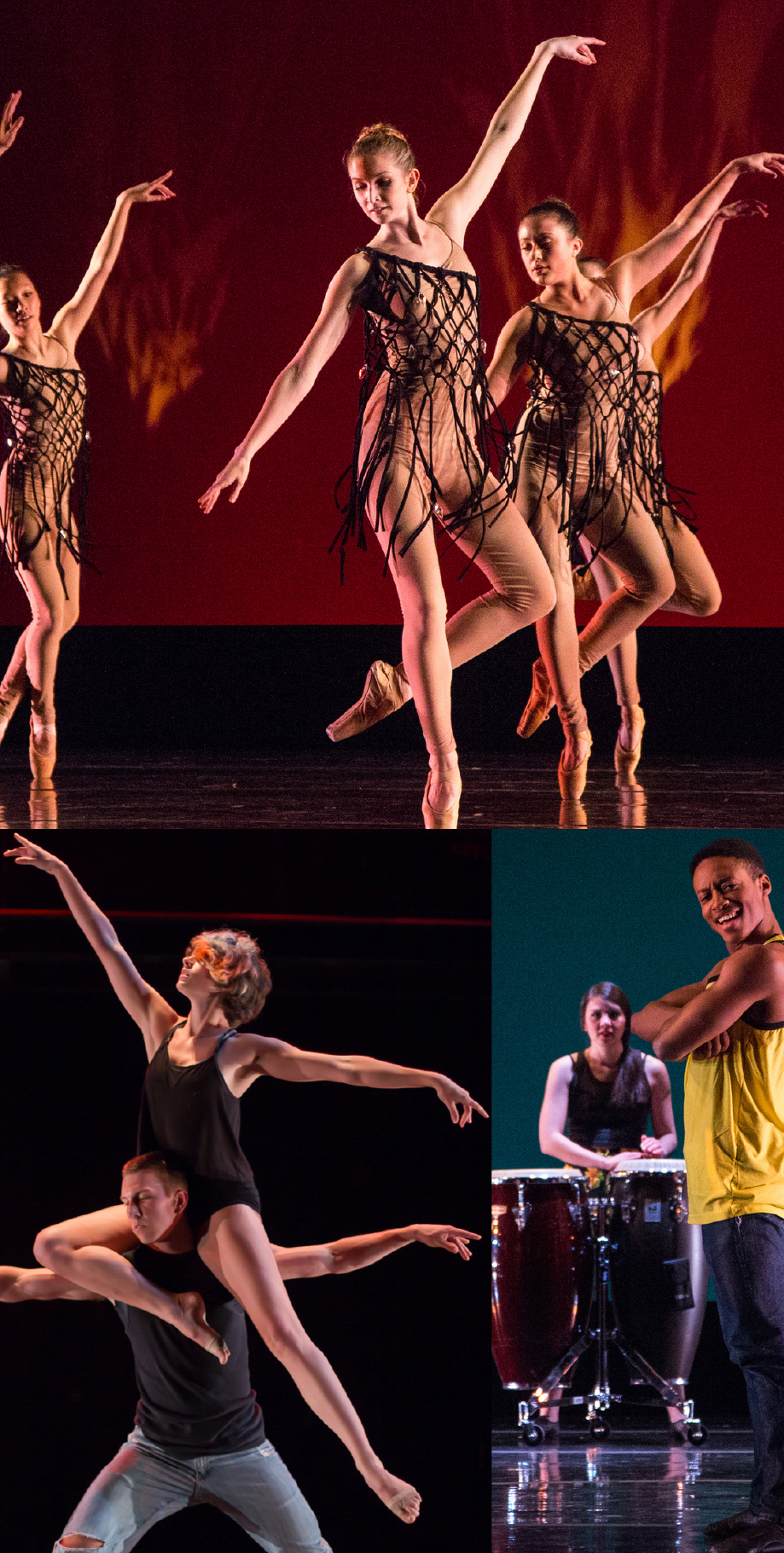 New Images 2016, dancers performing on stage in various costumes.