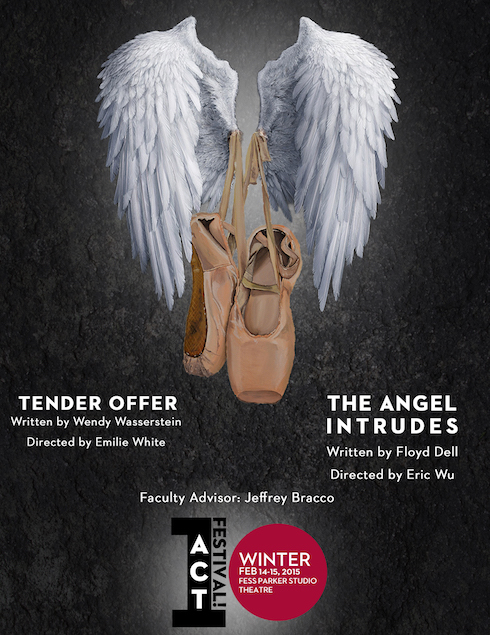 Winter One Acts 2015 cover featuring angel statues and performance details.
