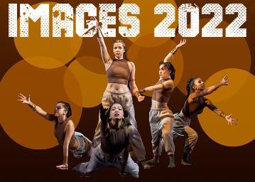 Five dancers in dynamic poses with the text IMAGES 2022 above them.