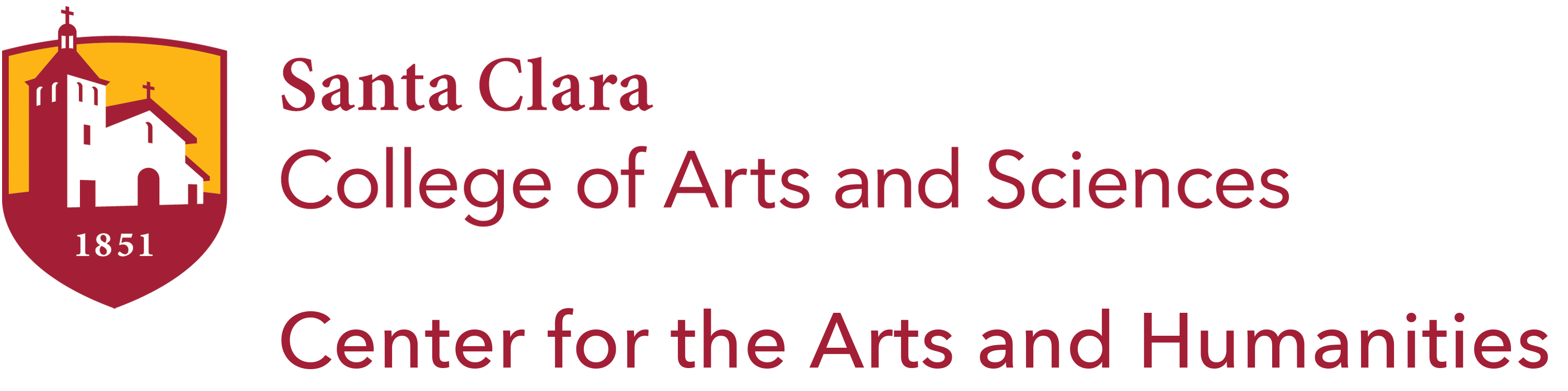 Logo for the Center for the Arts and Humanities at Santa Clara University