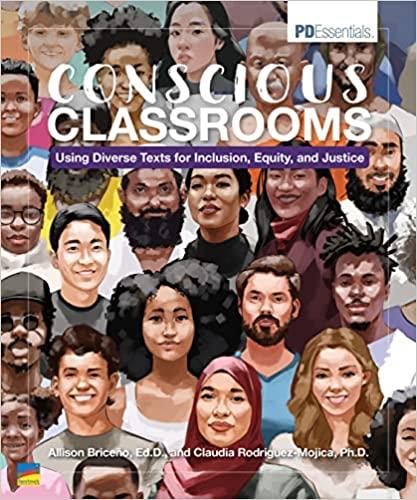 Conscious Classrooms book cover featuring diverse faces of students. image link to story