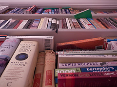 Books on a shelf