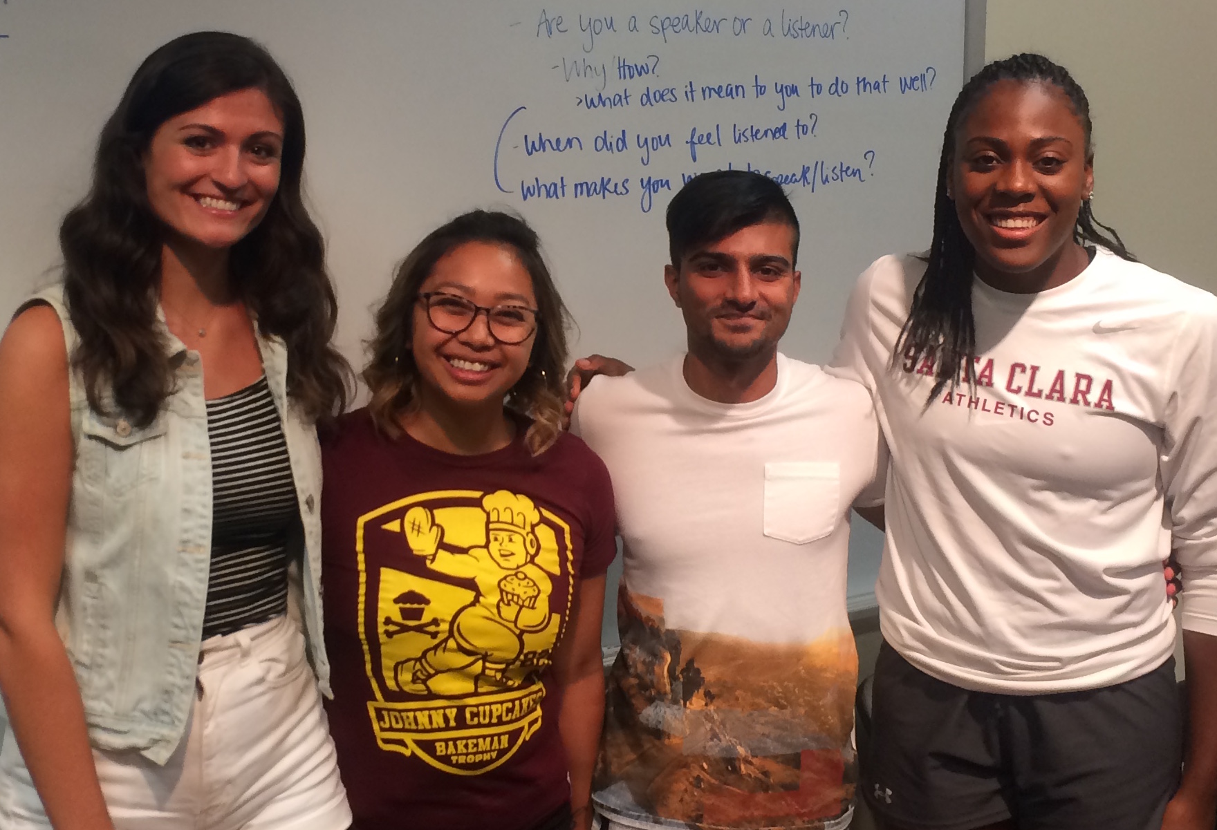 Hackworth Fellows Sarah Tarter, Maria Lutgarda Glorioso, Anand Purohit, and Taylor Berry 