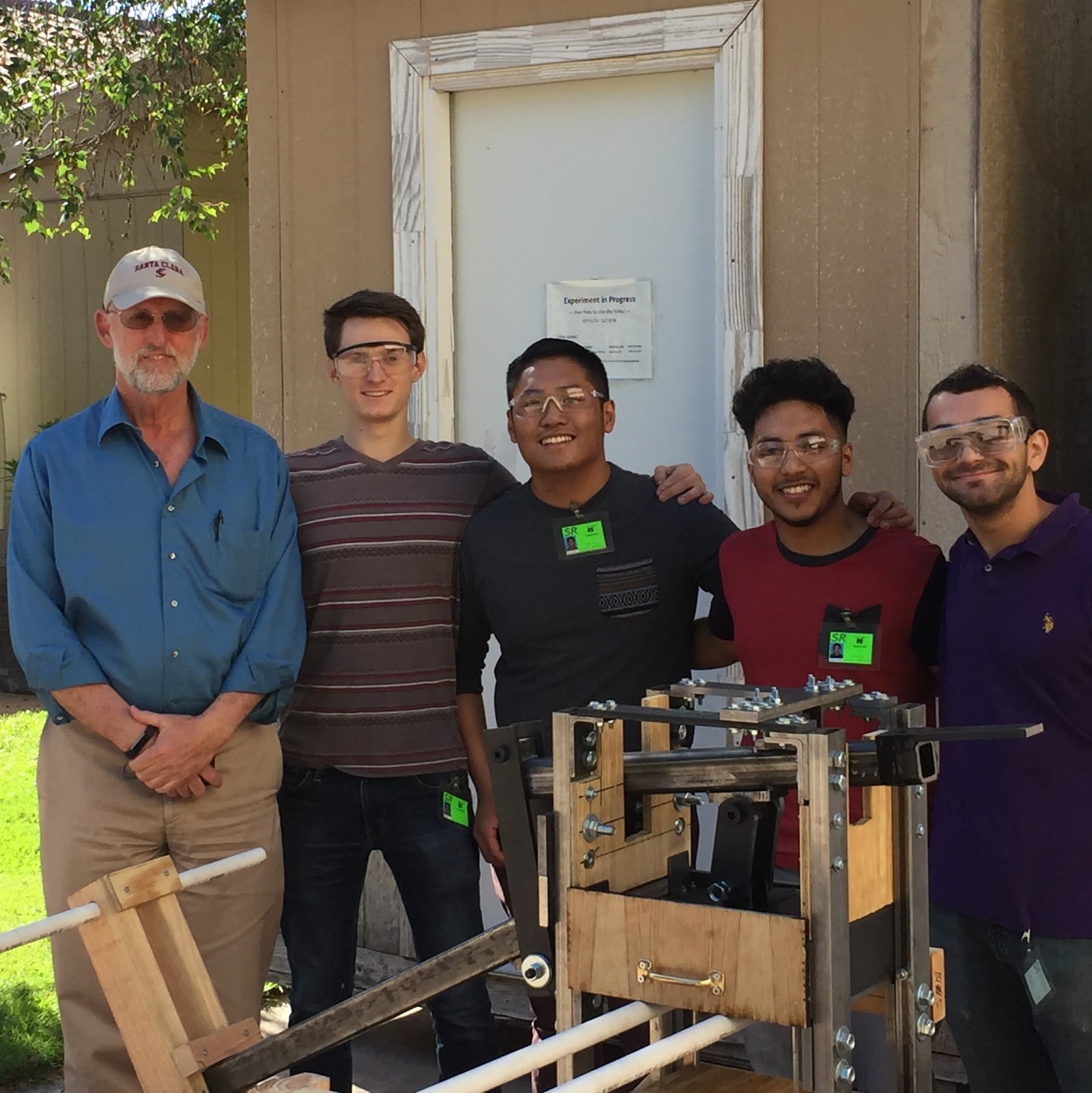 Figure 1: The Frugal Clay Press for Nicaragua 2017-2018 senior design team.