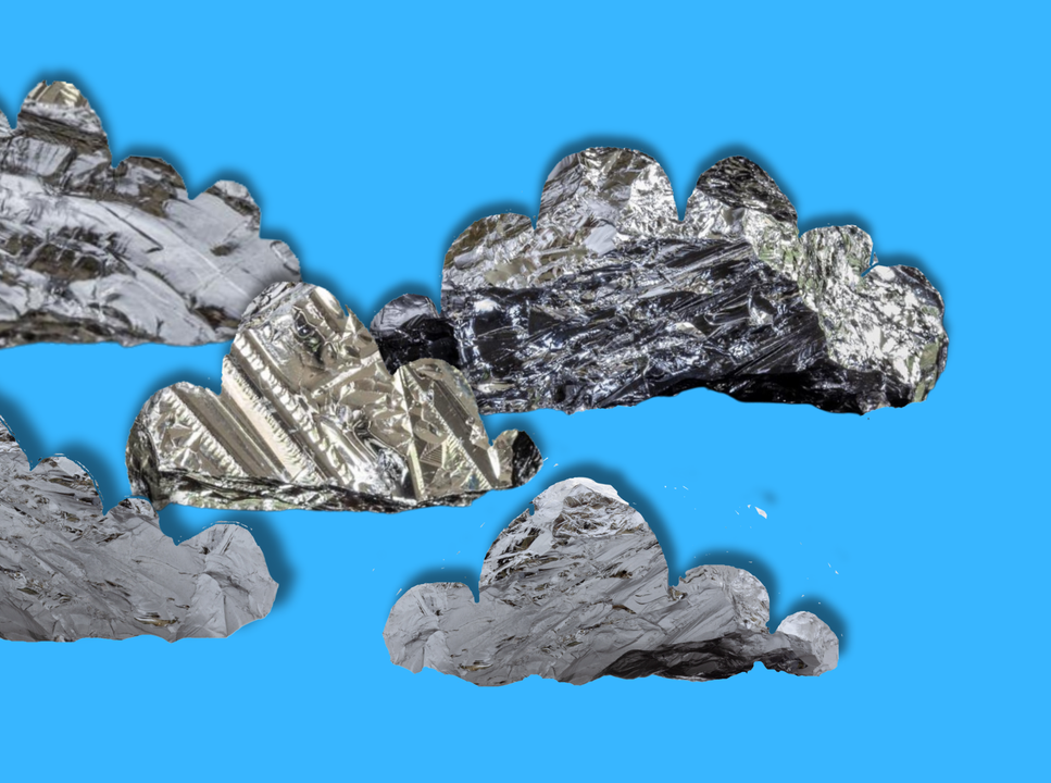 cloud shapes made of silicon