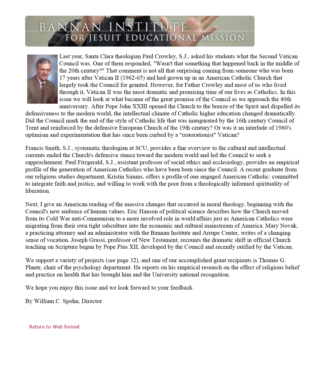 A webpage titled Fall 2001 with a header image and text content.