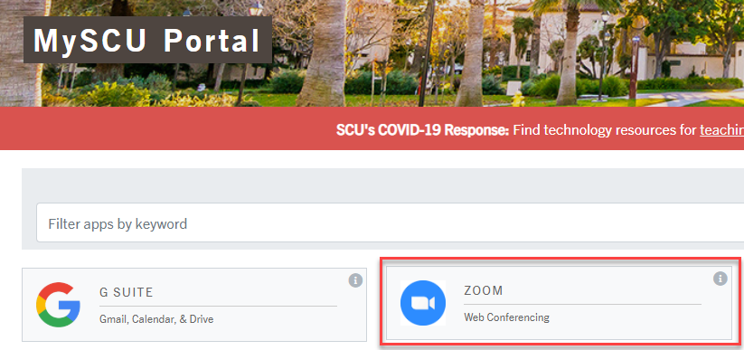 MyIDM Portal interface showing Zoom update notification.