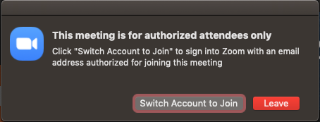 Switch account to login button