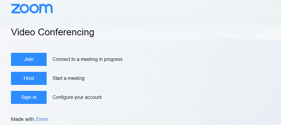 Zoom SCU Single Sign On screen with options to sign in.