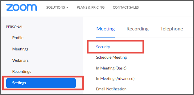 Zoom desktop application settings menu highlighting General and Blur options.