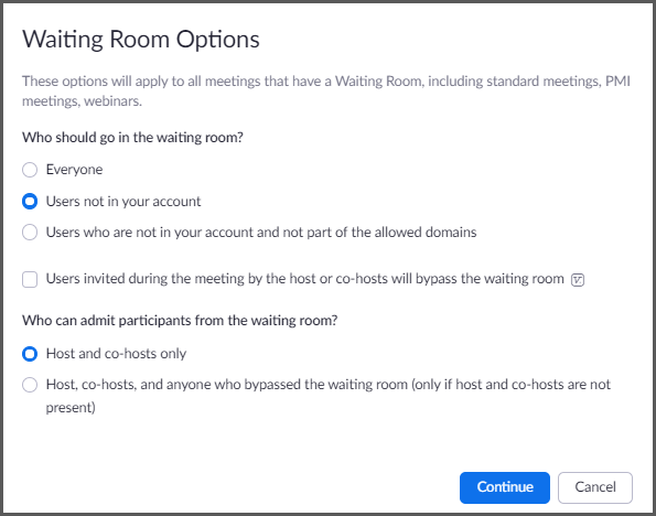 Update from Zoltrain notification with instructions and a Continue button at the bottom.
