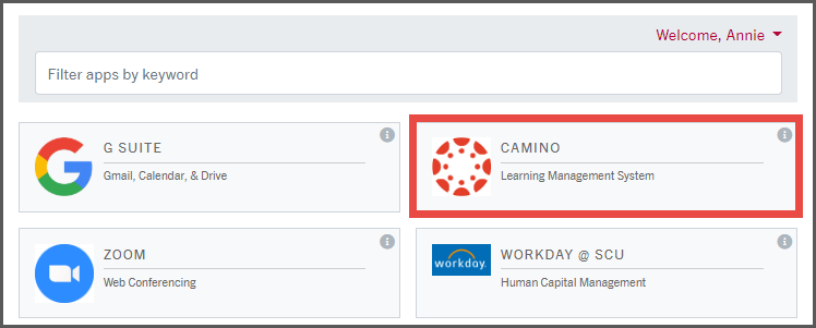 Browser selection screen highlighting Camino.