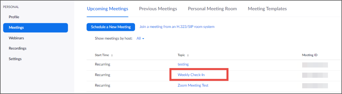 Zoom website meeting tab highlighting 'Request Submittal.'