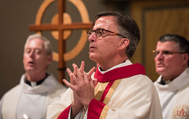 President Kevin O'Brien speaking at the Feast of St. Ignatius
