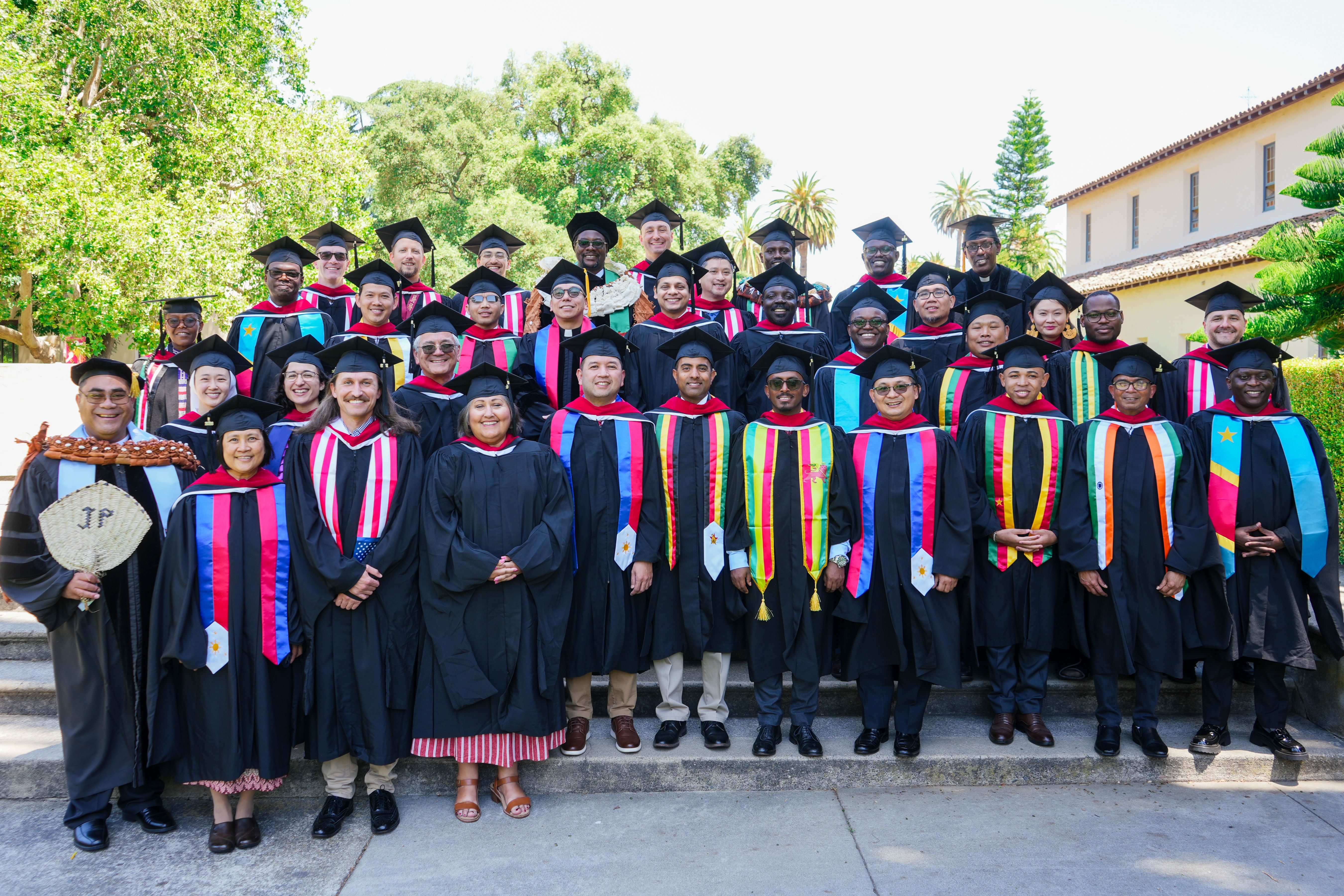Students from commencement 2026 outside