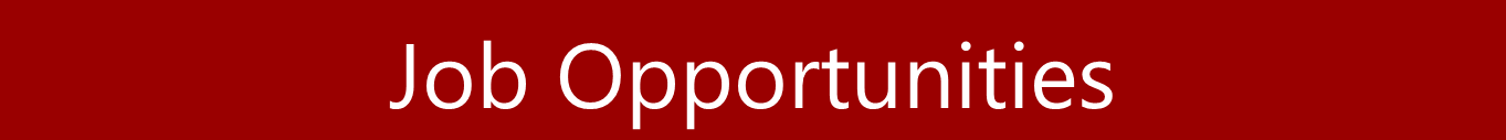 Red banner with the words Job Opportunities