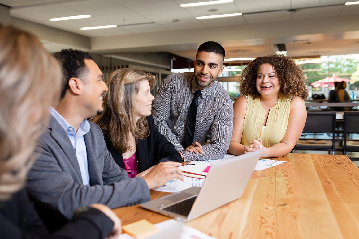 MBA candidates engaging in team building