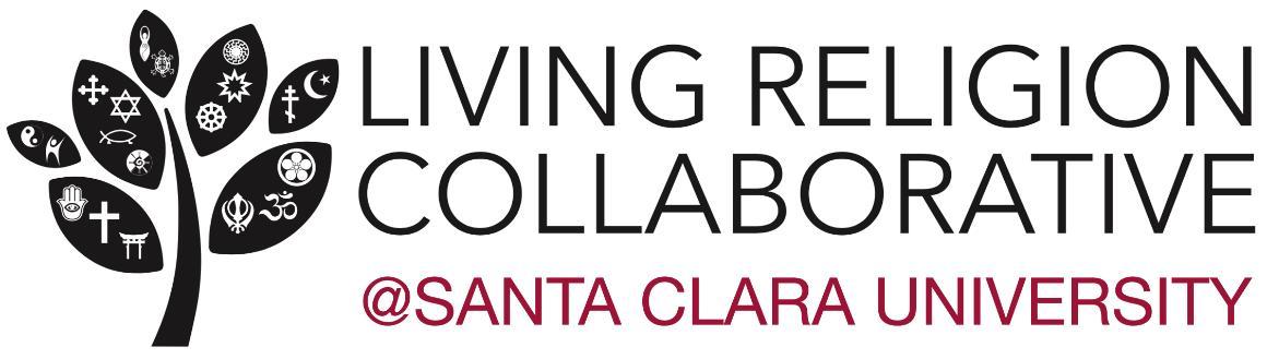 Living Religion Collaborative, Rowan University text with a tree logo on the left.