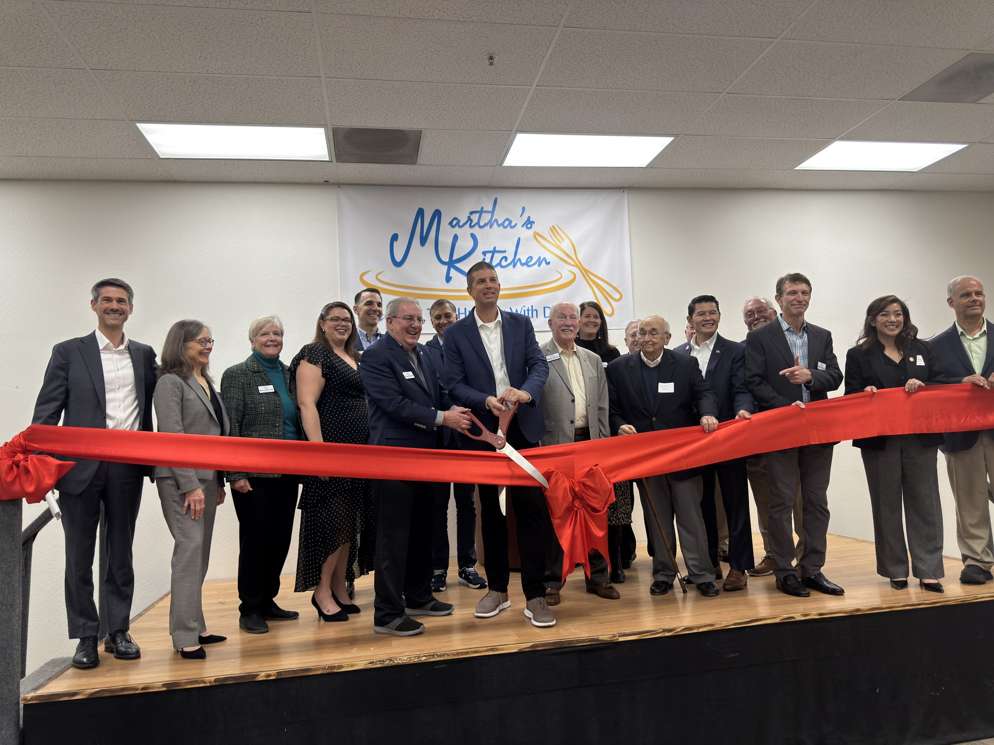 Ribbon Cutting at the Grand Opening of Martha's Kitchen Food Hub  - Photo source Martha's Kitchen Facebook page.