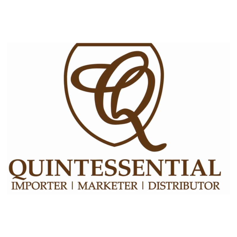 A Q sits in a shield above the words: Quintessential - Importer | Marketer | Distributor 