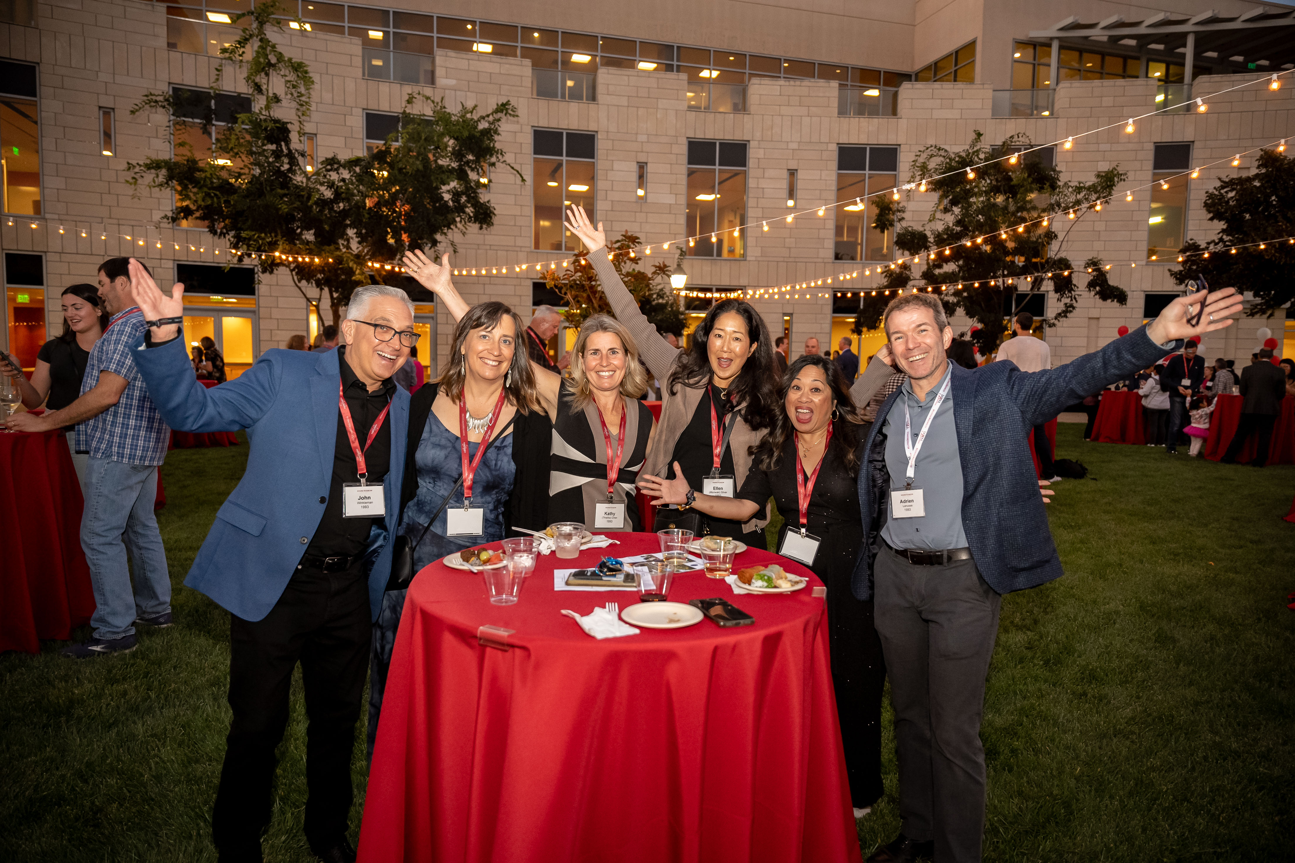 Formal group alumni photo happy 