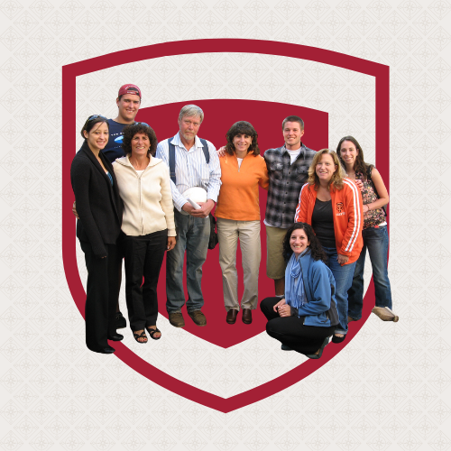 A group of smiling people from the Santa Clara University Alumni Association's Time Capsule Team.
