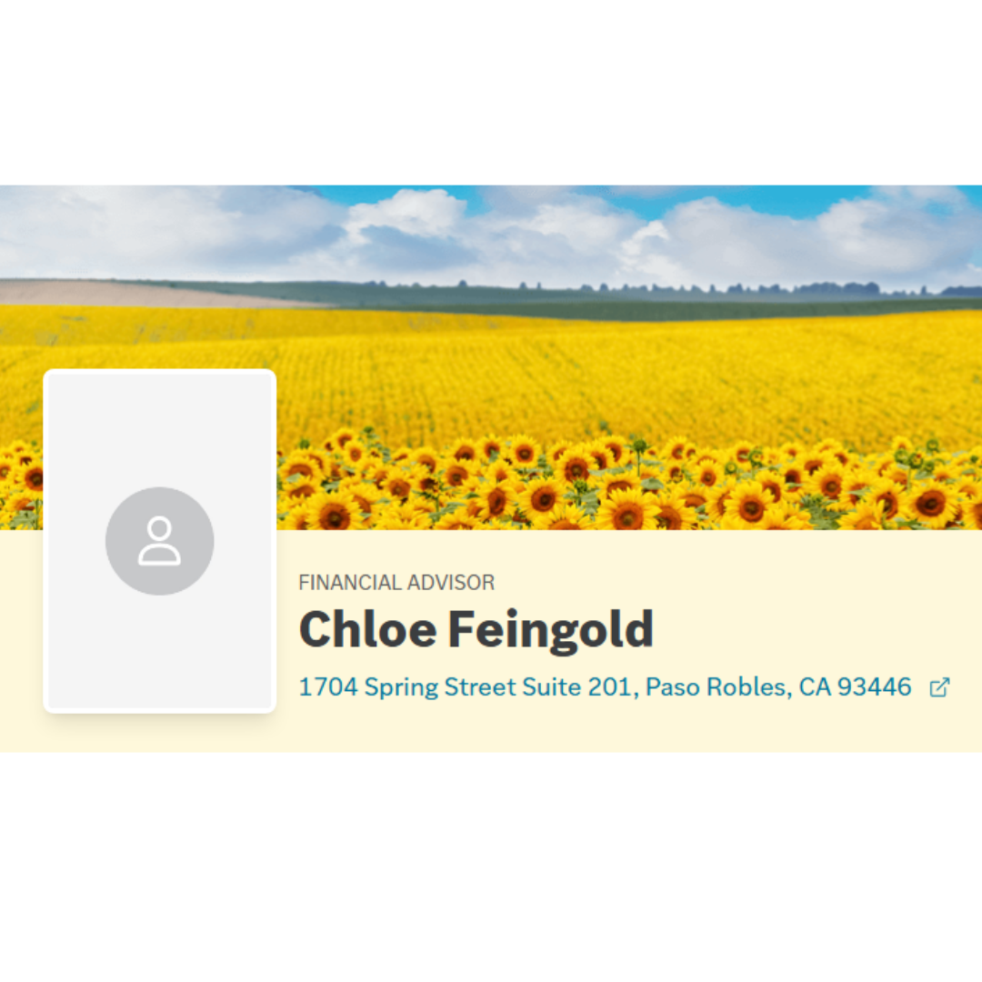Screenshot of Chloe Feingold financial services on Edward Jones