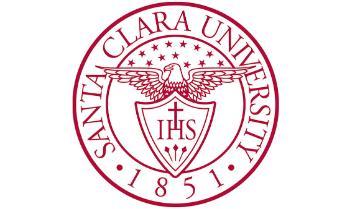 Santa Clara University circular seal displaying a phoenix, Latin text, and the year 1851.