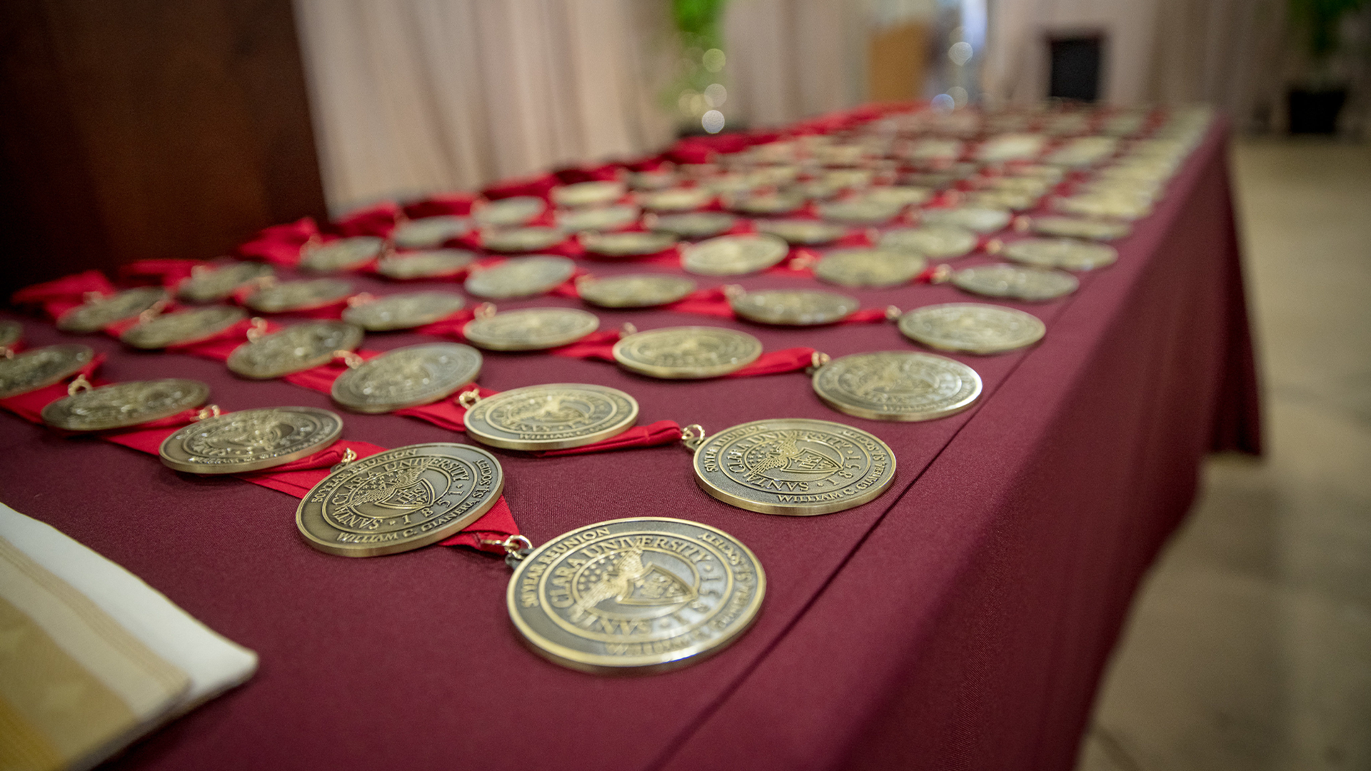 Gianera Society Medals laid out on a table