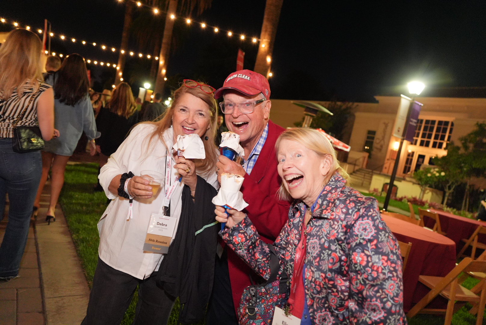 Grand Reunion All Class Party 2025 eldery alumni with ice cream