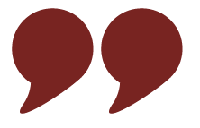 Maroon close quotation mark symbols.