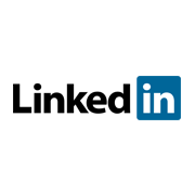 LinkedIn logo with text LinkedIn.