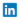 LinkedIn logo with blue background.
