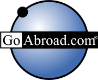 GoAbroad.com text on a circular blue globe logo.