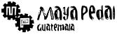 Maya Pedal logo with gears and text, Maya Pedal, Guatemala.