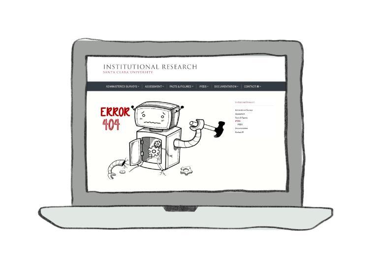 Illustration of a laptop screen with Contact Webmaster text.