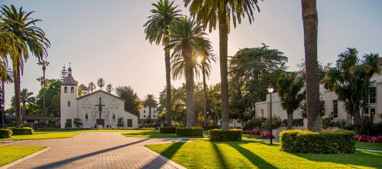 Mission church on SCU campus