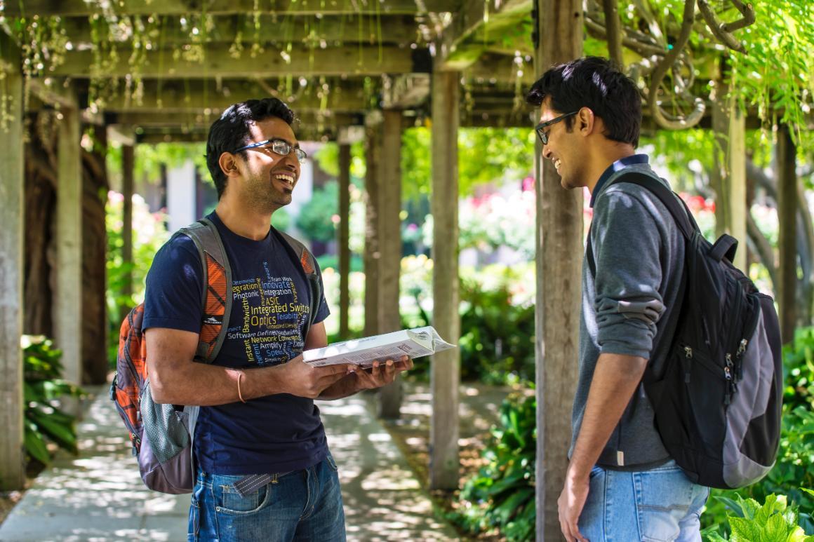 Students near Mission Church