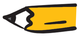 A doodle of a pencil